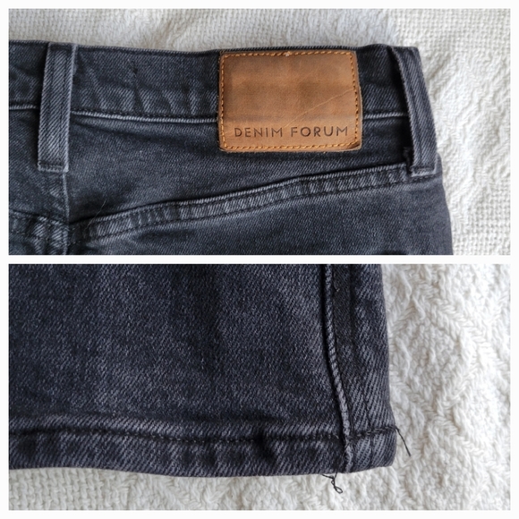 Denim Forum The Twiggy High Rise Flare 28L High-Waisted Flared Jeans- Black - Picture 12 of 12